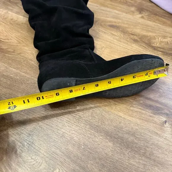 Gianni Bini Knee High Slouch Boots Women's Black Suede Size 8? Worn Very Little - Picture 6 of 8